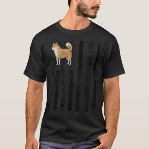 Bester Shiba Inu Vater je USA Flagge Shiba Inu Eig T-Shirt