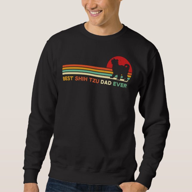 Bester Shih Tzu Vater je Retro Shih Tzu Dog Besitz Sweatshirt (Vorderseite)