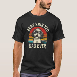Bester Shih Tzu Vater je Vatertag Vintag Shih T T-Shirt