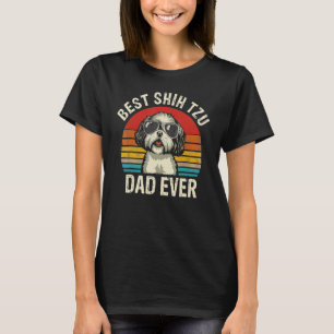 Bester Shih Tzu Vater je Vatertag Vintag Shih T T-Shirt