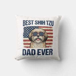 Bester Shih Tzu-Vater überhaupt Patriotischer Hund Kissen