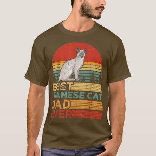 Bester siamesischer Katzenvater aller Zeiten Vinta T-Shirt