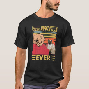 Bester siamesischer KatzenVater je Retro Vintager T-Shirt