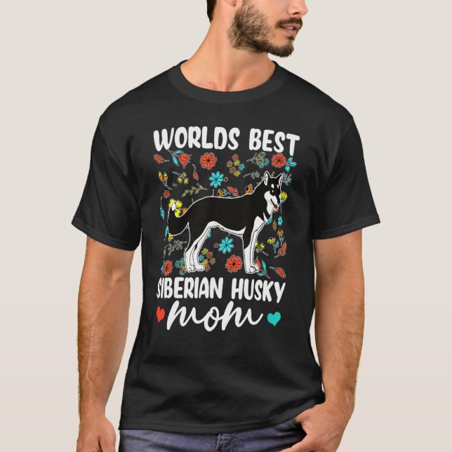 Bester Siberischer Husky-Mama-Hund T-Shirt (Vorderseite)