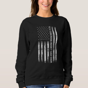 Bester sibirischer Husky-Vater je Dog Usa Flaggenp Sweatshirt