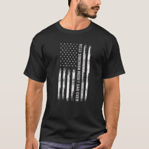 Bester sibirischer Husky-Vater je Dog Usa Flaggenp T-Shirt