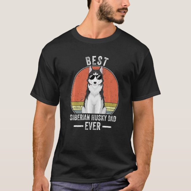 Bester sibirischer Husky-Vater je Kostüm Siberisch T-Shirt (Vorderseite)