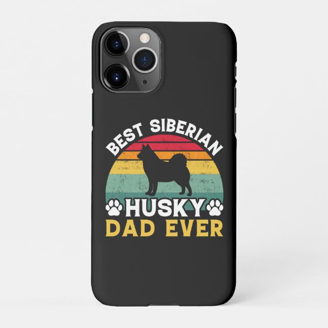 Bester sibirischer Husky-Vater je, Vatertag iPhone Hülle (Rückseite)