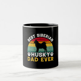 Bester sibirischer Husky-Vater je, Vatertag Zweifarbige Tasse