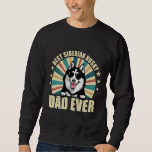 Bester sibirischer Husky-Vater je Vintager Hund Sweatshirt