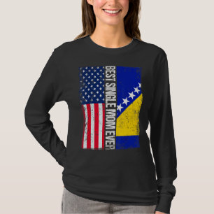 Bester Single für die Flagge der USA und Bosnien u T-Shirt
