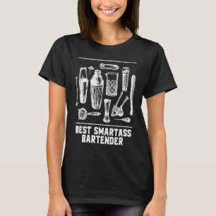 Bester Smartass-Barkeeper je Bartending-Spaß T-Shirt
