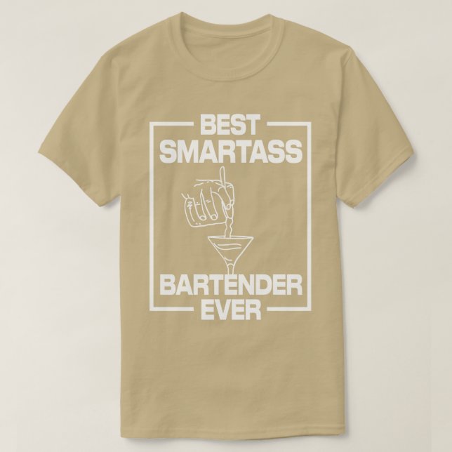 Bester Smartass-Barkeeper je T-Shirt (Design vorne)