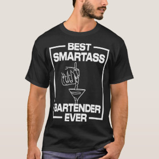 Bester Smartass-Barkeeper je T-Shirt