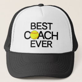 Bester Softball-Coach je Fastpitschuh Softball-Hut Truckerkappe