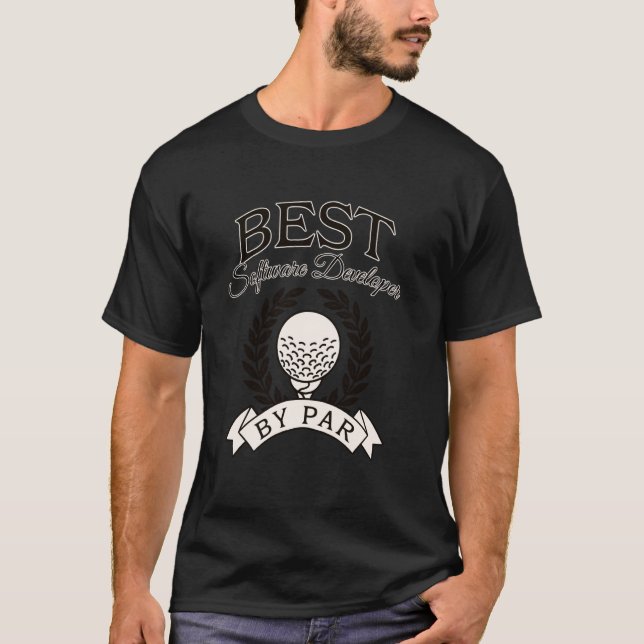 Bester Softwareentwickler von Par Funny Golf Golfe T-Shirt (Vorderseite)