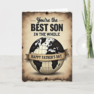 Bester Sohn Vatertag Globus Karte