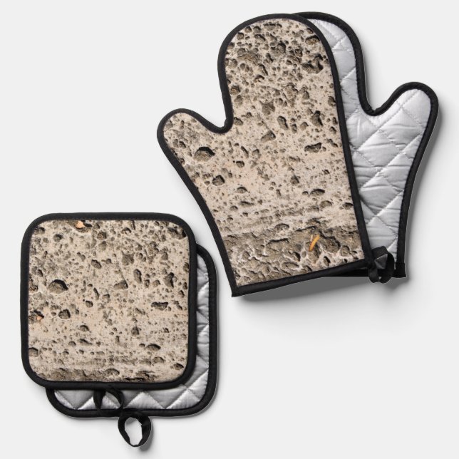 Bester Solid Color Silver Quiltierte Wärmeschutz Ofenhandschuh & Topflappen-Set (Vorderseite/Rückseite)