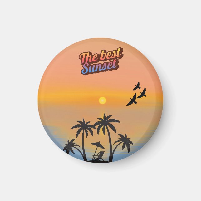 Bester Sonnenuntergang Magnet (Vorne)