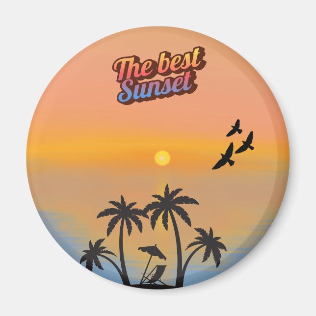 Bester Sonnenuntergang Magnet (Vorne)