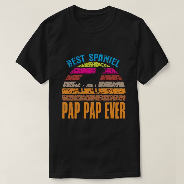 Bester Spaniel PAP PAP EVER Vintag T-Shirt (Design vorne)