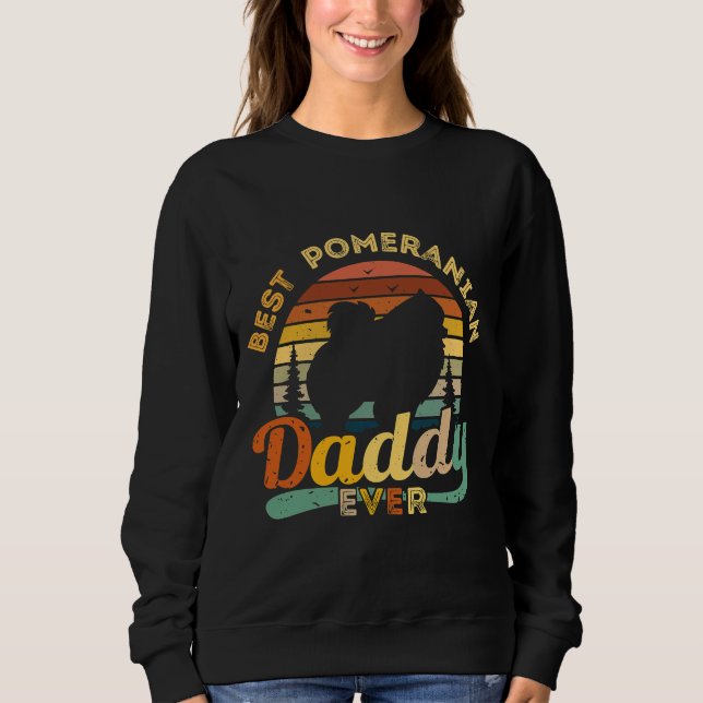 Bester Spitz Daddy je Retro Vintag Sweatshirt (Vorderseite)