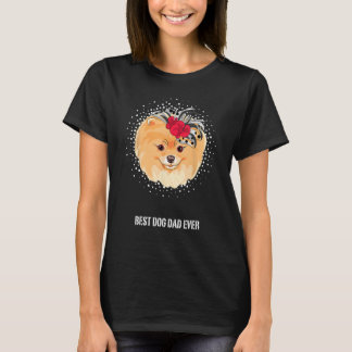 Bester Spitz Dog Vater für besten Hund Vater je Hu T-Shirt