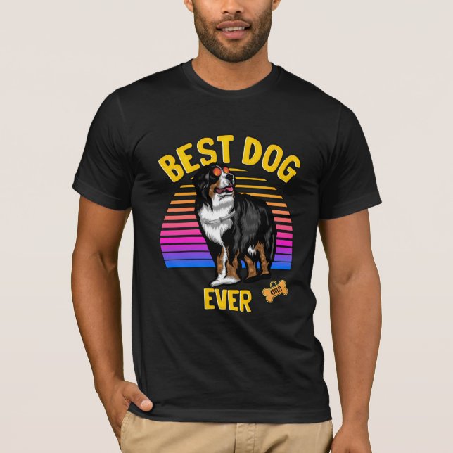 Bester St. Bernard Dog je Retro T-Shirt (Vorderseite)