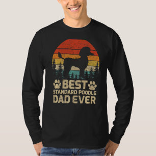 Bester Standard Pudel Papa Aller Zeiten Retro Vint T-Shirt