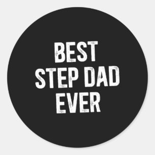Bester Step-Vater je Bester Stepdad je Runder Aufkleber