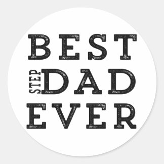 Bester Step-Vater je Runder Aufkleber