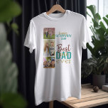 Bester Stepdad je 3 Foto Collage Vathage Tag T-Shirt<br><div class="desc">Custom Foto T - Shirt für den besten Stiefvater für den Tag des Vaters! Die Fotovorlage ist für Sie Set, um 3 Ihrer Lieblingsfotos Ihrer Familie hinzuzufügen und Sie können das Jahr bearbeiten. Der Wortlaut lautet "Tag des glücklichen Vaters [Jahr] Bester Vater je". Nützliches personalisiertes Geschenk für deinen Stiefvater für...</div>