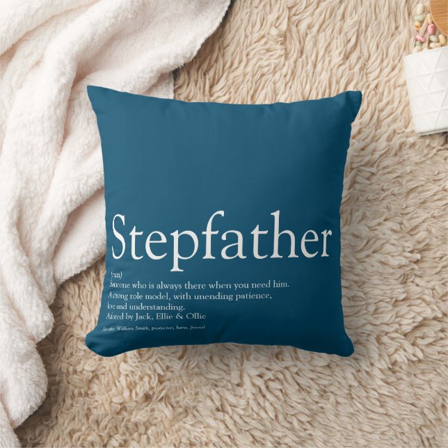 Bester Stepfather, Stepdad definiert Blauer Spaß Kissen (Decke)