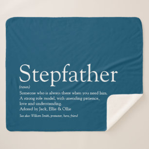Bester Stepfather Stepdad je Definition Spaß blau Sherpadecke