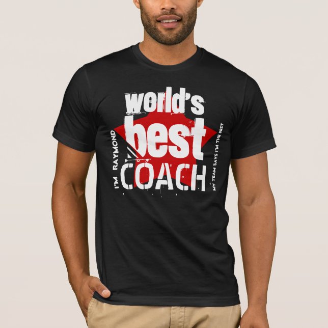 Bester Stern ROT individueller Name V02 der T-Shirt (Vorderseite)