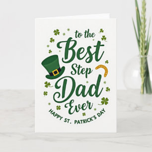 Bester Stiefpapa Ever St. Patrick Karte