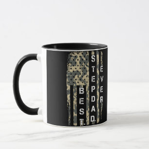 Bester STIEFVATER Aller Zeiten Vintage Flagge Camo Tasse