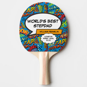 Bester Stiefvater der Welt Cool Lustig Modern Tischtennis Schläger