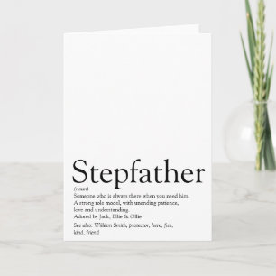 Bester Stiefvater der Welt, Definition Stiefvater Karte