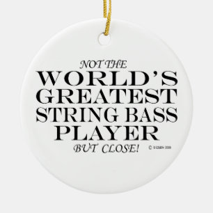 Bester String Bass Player Nahe Keramik Ornament