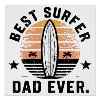 Bester Surfer-Vater je Poster