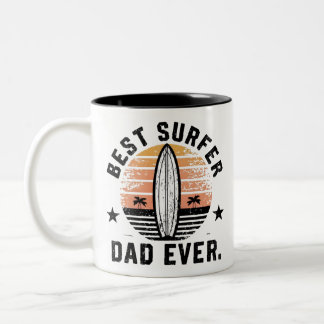 Bester Surfer-Vater überhaupt Zweifarbige Tasse