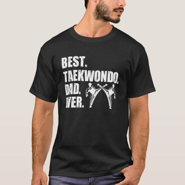 Bester Taekwondo Vater je Taekwondo T-Shirt (Vorderseite)