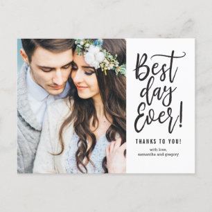 Bester Tag je EDITABLE FARBE Danke Postcard Postkarte