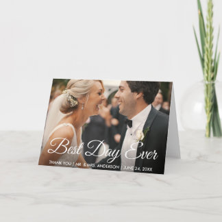 Bester Tag je Hochzeit Foto Danke, Falten Dankeskarte