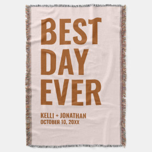 Bester Tag je Personalisierter Hochzeitstich Decke