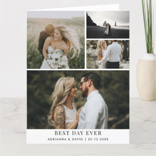 Bester Tag je   Verheiratetes Paar Dank Foto Dankeskarte