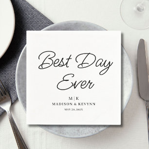 Bester Tag überhaupt   Hochzeitsservietten Serviette
