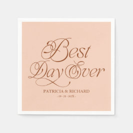 Bester Tag überhaupt Moderne Minimalistische Hochz Serviette