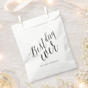 Bester Tag überhaupt Skript Chic Kalligrafie Name  Geschenktütchen